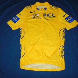 TOUR 2011 DE FRANCE CYCLING JERSEY NIKE RACING SHIRT JERSEY SIZE MENS SMALL